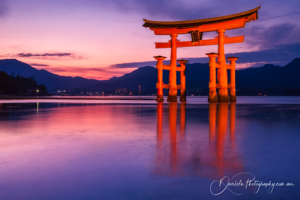 Miyajima Torii Gate at Sunset