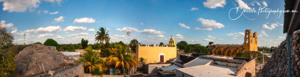 Acanceh A Small Town and ancient Maya Archaeological Site with a Stepped Pyramid Mexico