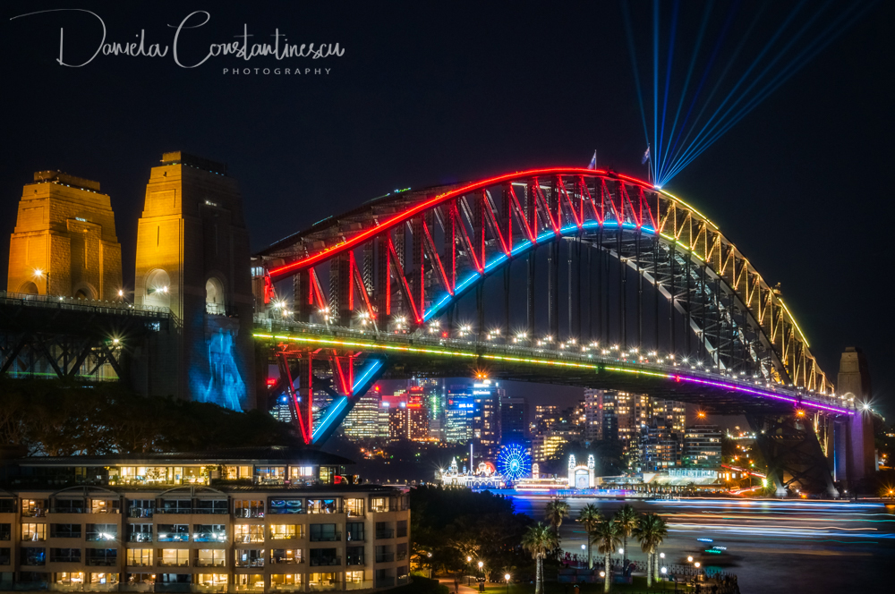 Vivid Festival 2018 Sydney Harbour Bridge dressed up
